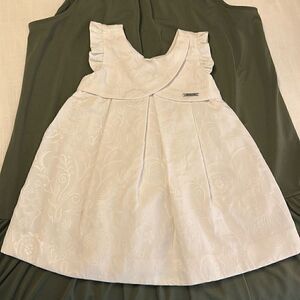 Mayoral girls ruffle dress embossed fabric